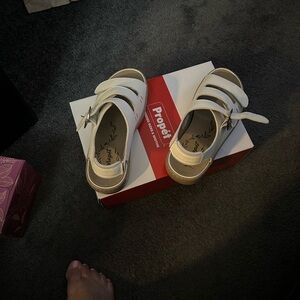 Propet Kids Cream Sandals